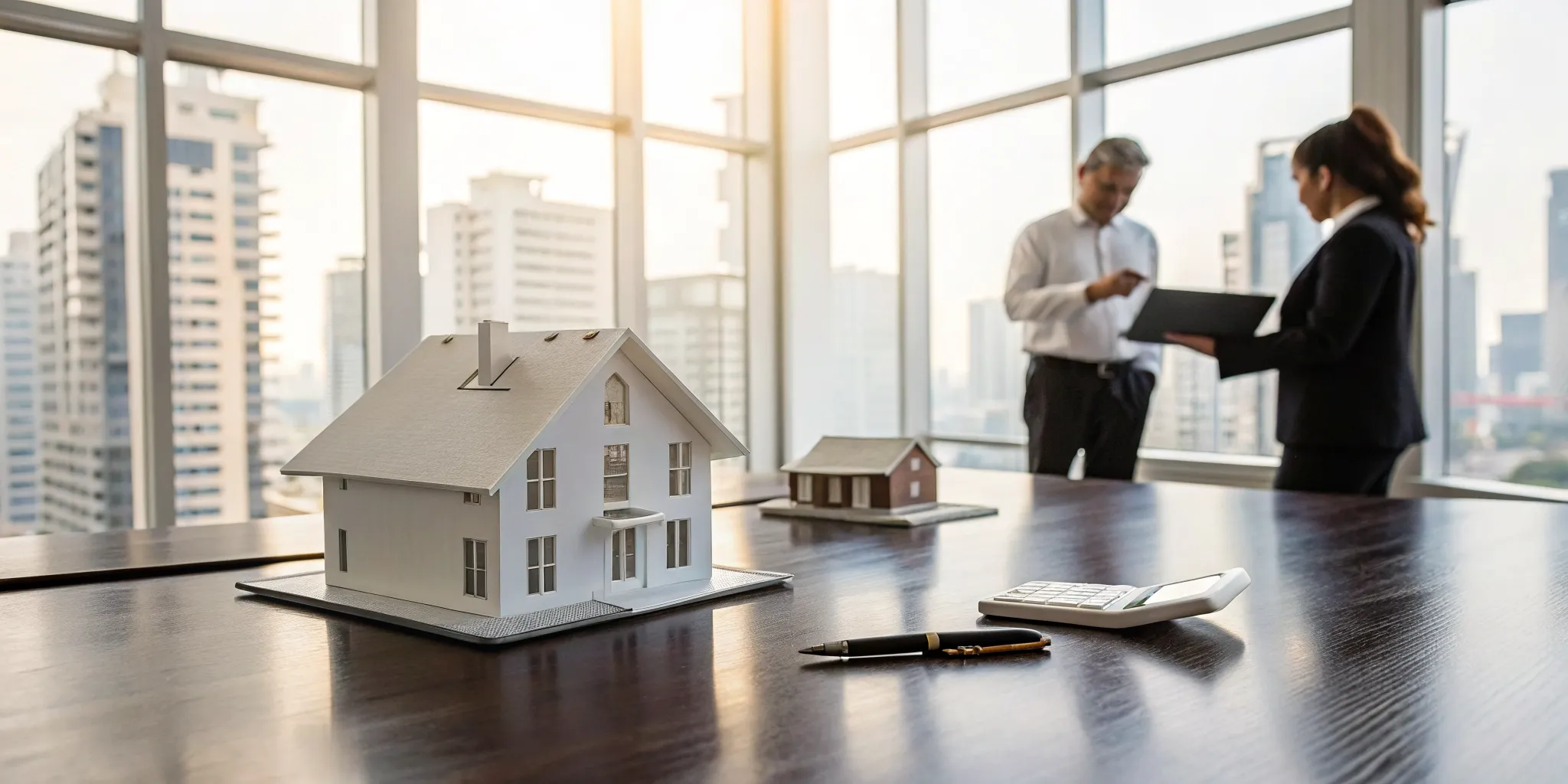 Real estate agents plan how to become a 1031 exchange referral agent in an office.