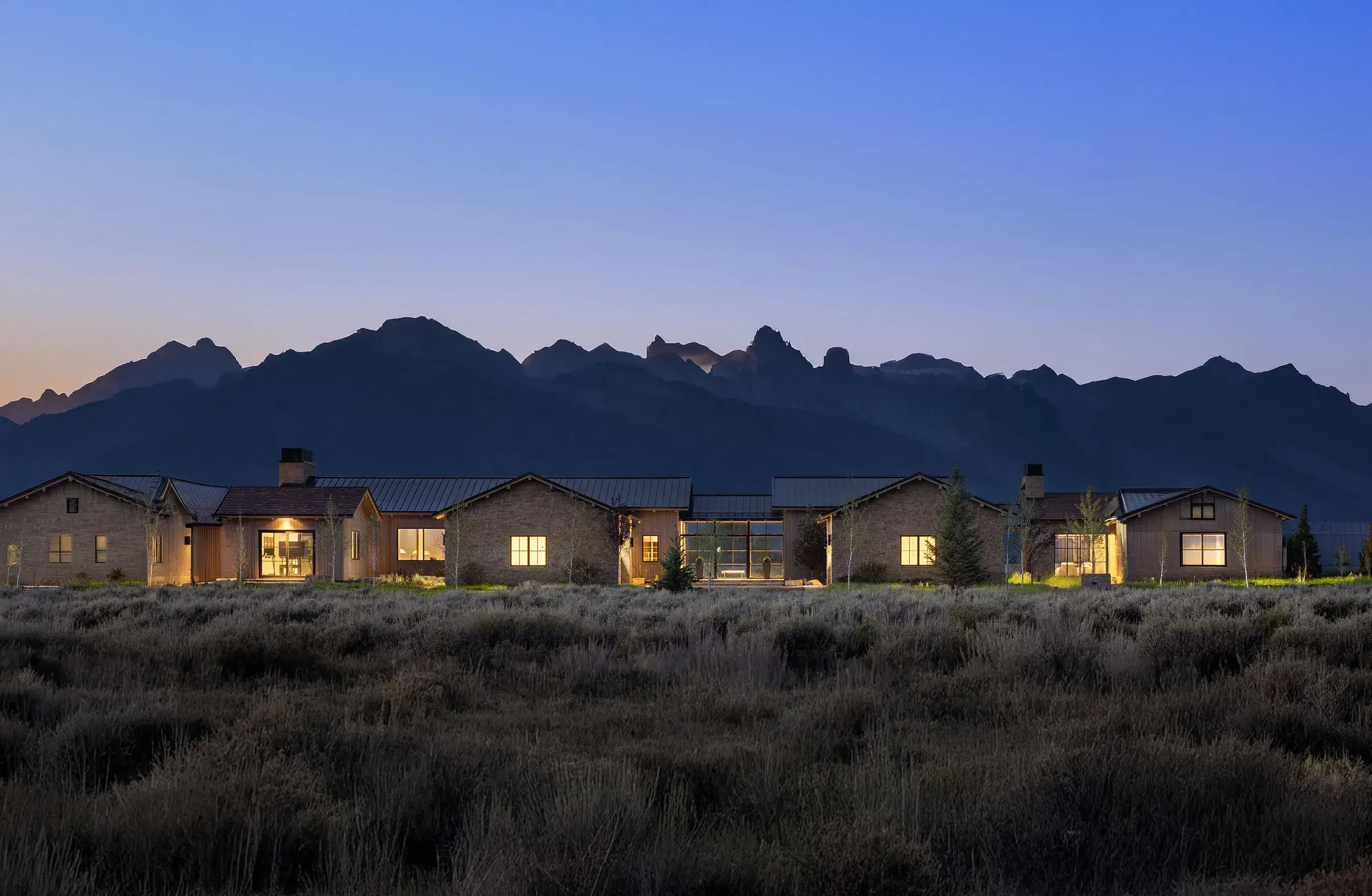 Mountain Range At Dusk - 1031 Luxury Exchange